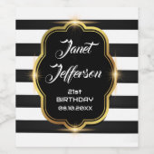 白黒 ワインラベル (シングルラベル)