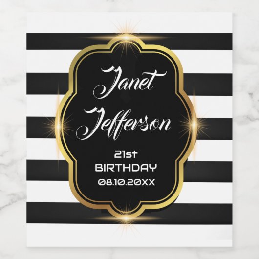 白黒 ワインラベル (シングルラベル)