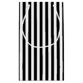 白黒：中サイズ縦ストライプ長 スモールペーパーバッグ (裏面)