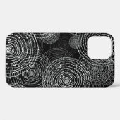 白黒:丸い形状シームレス。 Case-Mate iPhoneケース (裏面 (横))