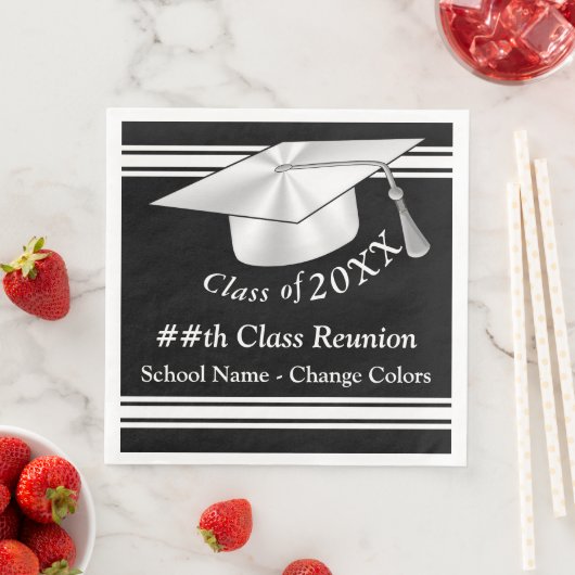 白黒（任意の色）クラス懇親会ナプキンス (インサイチュ)