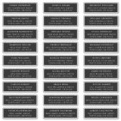 白黒 |個々のゲスト住所 シール (正面)