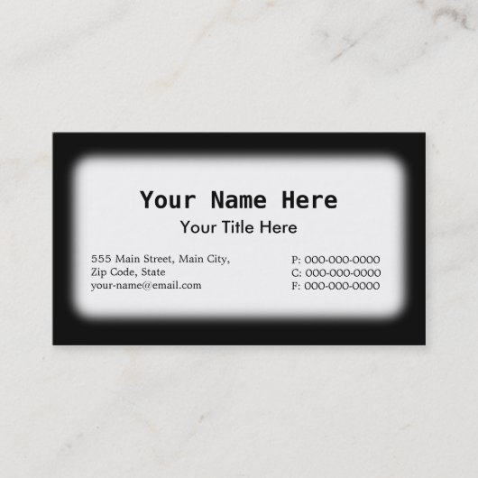 白黒 名刺 (正面)