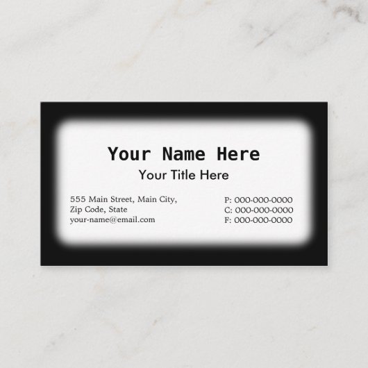 白黒 名刺 (正面)