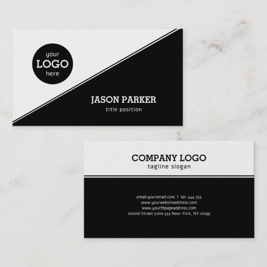 白黒 名刺 (正面/裏面)