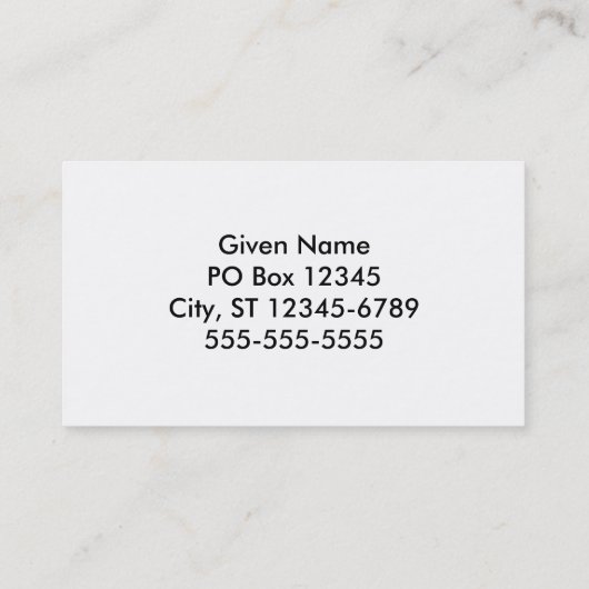 白黒 名刺 (裏面)