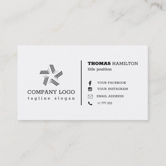 白黒 名刺 (裏面)