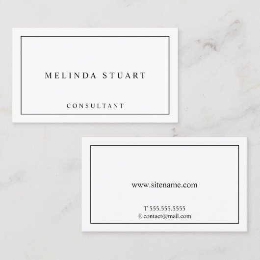 白黒 名刺 (正面/裏面)