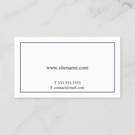 白黒 名刺 (裏面)