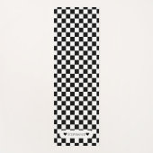 白黒（名前あり） ヨガマット (正面)