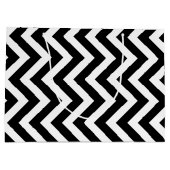 白黒 – 大サイズ縦山形 ラージペーパーバッグ (裏面)