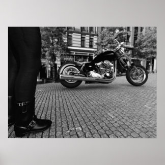 白黒) – 大 ポスター