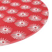 白黒、抽象芸術フローラテクスチャ。 カッティングボード (角)