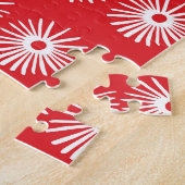 白黒、抽象芸術フローラテクスチャ。 ジグソーパズル (側面)