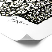 白黒 – 抽象芸術管理 ポスター (角)