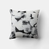 白黒、抽象芸術色彩の鮮やかキャンバス。 クッション (裏面)