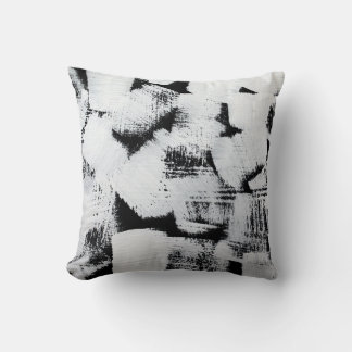 白黒、抽象芸術色彩の鮮やかキャンバス。 クッション