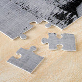 白黒、抽象芸術色彩の鮮やかキャンバス。 ジグソーパズル (側面)