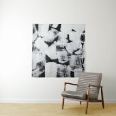 白黒、抽象芸術色彩の鮮やかキャンバス。 タペストリー (インサイチュ)