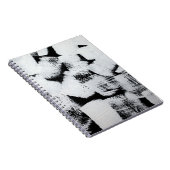 白黒、抽象芸術色彩の鮮やかキャンバス。 ノートブック (右側)