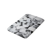 白黒、抽象芸術色彩の鮮やかキャンバス。 バスマット (アングル)