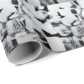 白黒、抽象芸術色彩の鮮やかキャンバス。 ラッピングペーパー (ロールコーナー)