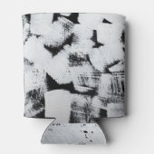 白黒、抽象芸術色彩の鮮やかキャンバス。 缶クーラー (裏面)