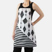 白黒,抽象芸術,幾何学的,シンプル,スキャン エプロン (インサイチュ)