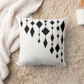 白黒,抽象芸術,幾何学的,シンプル,スキャン クッション (ブランケット)