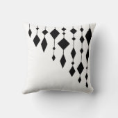 白黒,抽象芸術,幾何学的,シンプル,スキャン クッション (裏面)