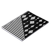 白黒，抽象芸術，幾何学的，シンプル，スキャン ノートブック (左側)