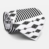 白黒、抽象芸術、幾何学的 ネクタイ (ロール)