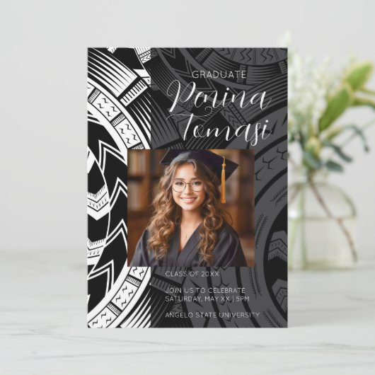 白黒 招待状 (スタンド正面)