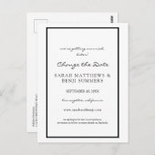 白黒：日付はがきを変更する ポストカード (正面/裏面)