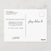 白黒：日付はがきを変更する ポストカード (裏面)