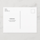 白黒：日付を保存 インビテーションポストカード (裏面)