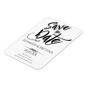 白黒：日付を保存 マグネット (左側)