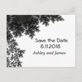 白黒:日付を保存 案内ポストカード