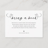 白黒:本の赤ちゃんシャワーの囲いを持ってくる エンクロージャーカード (正面)