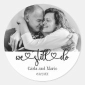 「白黒」永遠の愛を誓う　アニバーサリー/誓いの更新 ラウンドシール (正面)