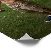 白黒 – 男性 |フィットネスポスター ポスター (角)