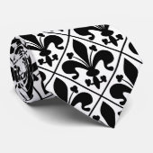 白黒（紋章の）フラ・ダ・リのフランス人のクラシック ネクタイ (ロール)