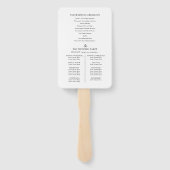 白黒(紋章の)フラ・ダ・リ芸術結婚式 ハンドファン (裏面)