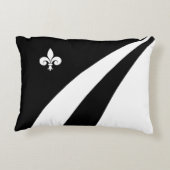 白黒(紋章の)フラ・ダ・リ アクセントクッション (裏面)