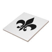 白黒（紋章の）フラ・ダ・リ タイル (側面)