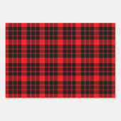 白黒：緑と青の格子縞 ラッピングペーパーシート (正面)