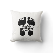 白黒「自分の足の場所」プリント