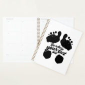 白黒「自分の足の場所」プリント プランナー手帳 (ディスプレー)