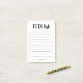 白黒|行パーソナライズされた先リスト ポストイット (デスク上)