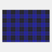 白黒、赤、緑、青の格子模様 ラッピングペーパーシート (正面3)